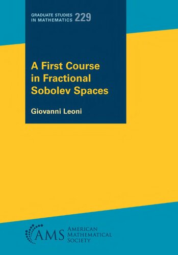 A First Course in Fractional Sobolev Spaces (PDF/EPUB Version)
