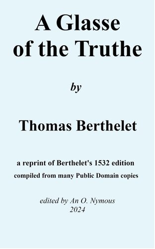 A Glasse of the Truthe (PDF/EPUB Version)