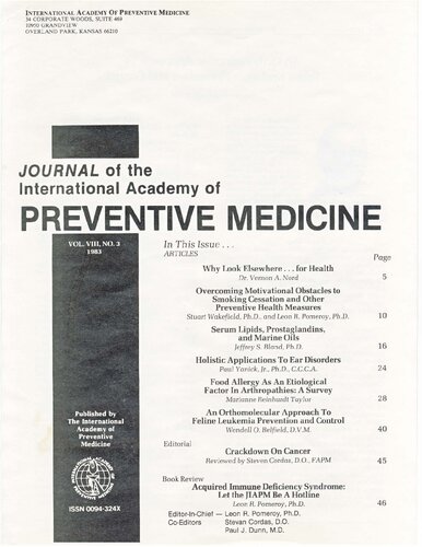 An Orthomolecular Approach to Feline Leukemia Prevention and Control with Vitamin C (Sodium Ascorbate) by Wendell Belfield author of How to Have a Healthier Dog and The Very Healthy Cat Book (PDF/EPUB Version)
