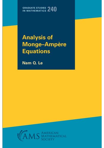 Analysis of Monge–Ampère Equations (PDF/EPUB Version)