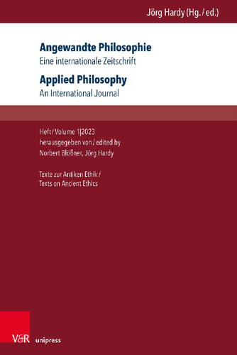 Angewandte Philosophie: Eine internationale Zeitschrift / Applied Philosophy: An International Journal (PDF/EPUB Version)
