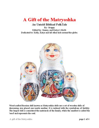 Biblical : A Gift of the Matryoshka - An Untold (Russian) FolkTale (PDF/EPUB Version)
