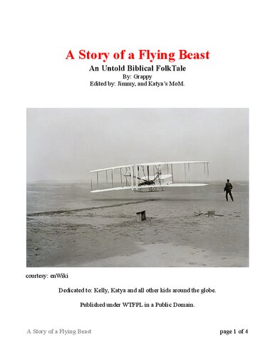 Biblical : A Story of a flying Beast - An Untold (American) FolkTale (PDF/EPUB Version)
