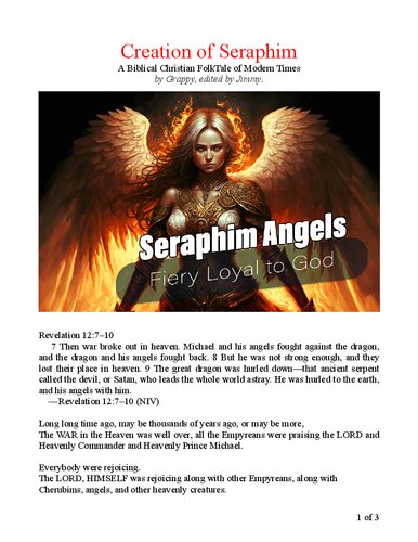 Biblical : The Creation of Seraphim - A christian FolkTale of Modern Times (PDF/EPUB Version)
