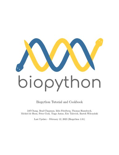 Biopython Tutorial and Cookbook (Updated Version 1.81) (PDF/EPUB Version)
