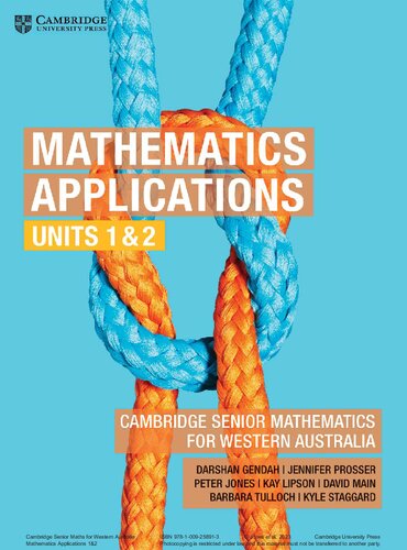Cambridge Mathematics Applications Units 1&2 for Western Australia (PDF/EPUB Version)
