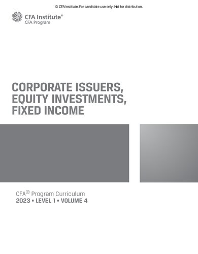 CFA Level 1 Volume 4 (PDF/EPUB Version)
