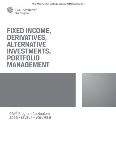 CFA Level 1 Volume 5 (PDF/EPUB Version)
