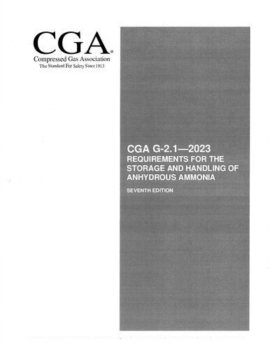 CGA G-2.1-2023 Requirements For The Storage And Handling of Anhydrous Ammonia (PDF/EPUB Version)
