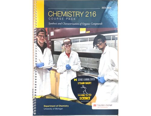 Chemistry 216 Course Pack Synthesis and Characterization of Organic Compounds (PDF/EPUB Version)
