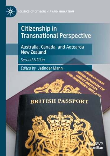 Citizenship in Transnational Perspective: Australia, Canada, and Aotearoa New Zealand (PDF/EPUB Version)
