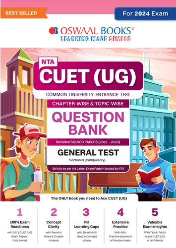 CUET (UG) Question Bank Chapter-wise and Topic-wise General Test | For 2024 Exam (PDF/EPUB Version)
