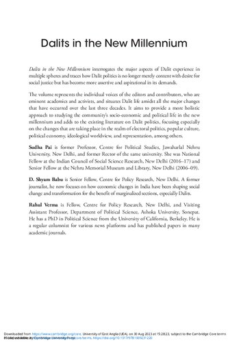 Dalits in the New Millennium (PDF/EPUB Version)

