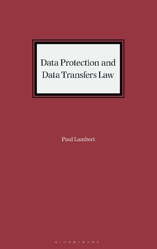 Data Protection and Data Transfers Law (PDF/EPUB Version)

