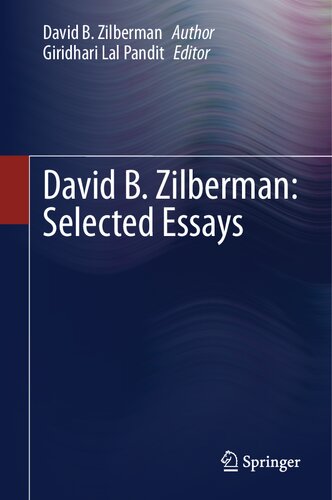 David B. Zilberman: Selected Essays (PDF/EPUB Version)
