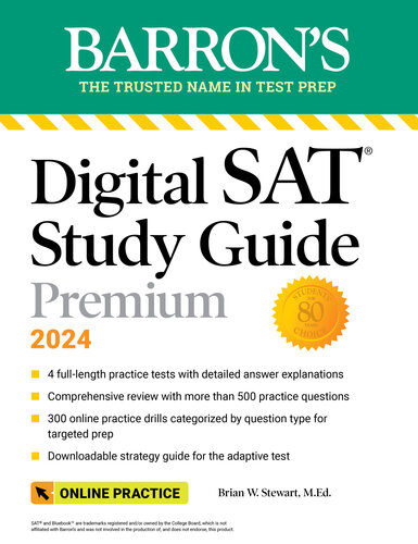 Digital SAT Study Guide Premium, 2024: Practice Tests + Comprehensive Review + Online Practice (PDF/EPUB Version)
