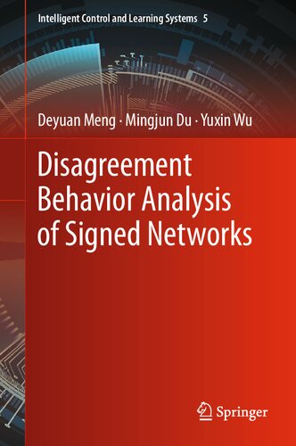 Disagreement Behavior Analysis of Signed Networks (PDF/EPUB Version)

