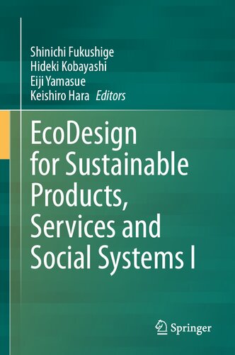 EcoDesign for Sustainable Products, Services and Social Systems I (PDF/EPUB Version)