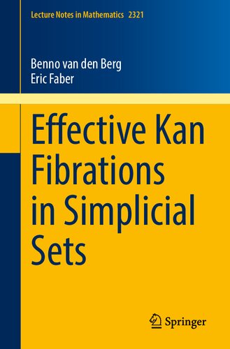 Effective Kan Fibrations in Simplicial Sets (PDF/EPUB Version)
