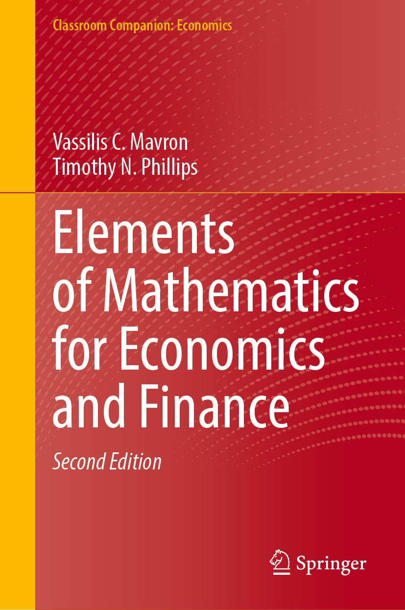 Elements of Mathematics for Economics and Finance (Classroom Companion: Economics) (PDF/EPUB Version)
