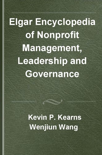 Elgar Encyclopedia of Nonprofit Management, Leadership and Governance (Elgar Encyclopedias in the Social Sciences series) (PDF/EPUB Version)
