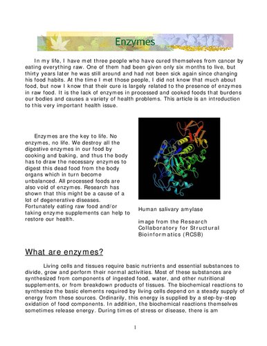Enzymes Compilation and Raw food cure (PDF/EPUB Version)
