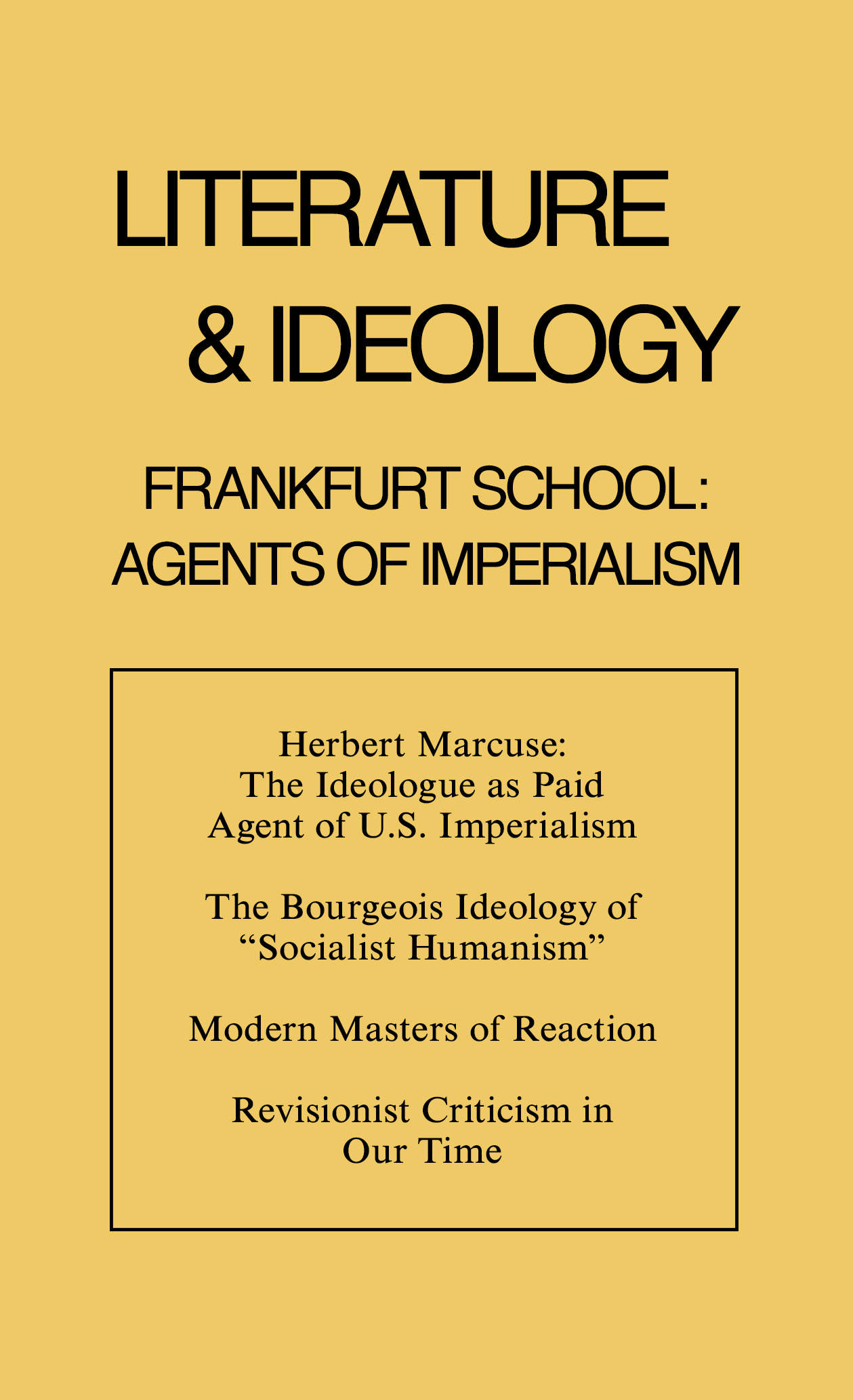 Frankfurt School: Agents of Imperialism (PDF/EPUB Version)