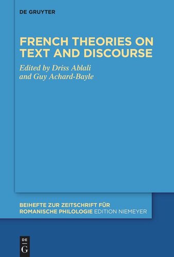 French theories on text and discourse (PDF/EPUB Version)
