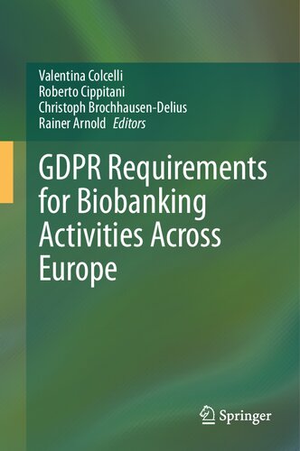 GDPR Requirements for Biobanking Activities Across Europe (PDF/EPUB Version)
