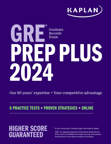 GRE Prep Plus 2024: 6 Practice Tests + Proven Strategies + Online (PDF/EPUB Version)
