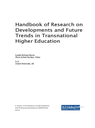 Handbook of Research on Developments and Future Trends in Transnational Higher Education (PDF/EPUB Version)
