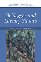 Heidegger and Literary Studies (PDF/EPUB Version)
