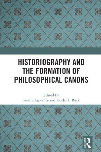 Historiography and the Formation of Philosophical Canons (PDF/EPUB Version)
