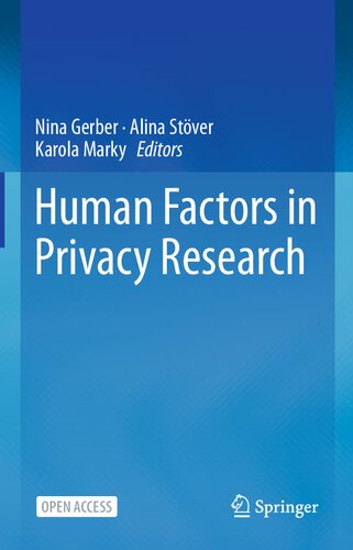Human Factors In Privacy Research (PDF/EPUB Version)
