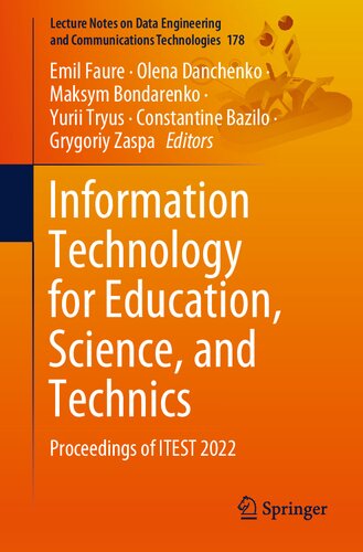 Information Technology for Education, Science, and Technics: Proceedings of ITEST 2022 (PDF/EPUB Version)
