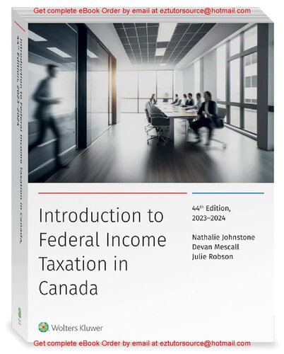 Introduction to Federal Income Taxation in Canada with Study Guide (2023-2024) (PDF/EPUB Version)