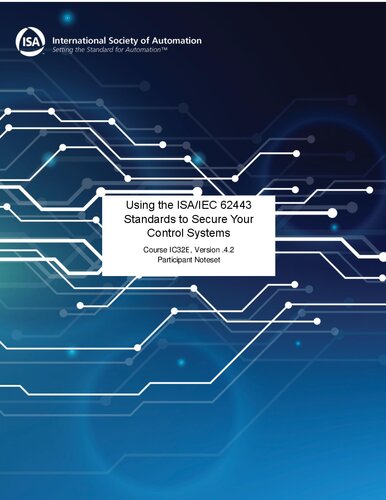 ISA/IEC 62443 Cybersecurity Fundamental Specialist IC32 v4.2 Student Noteset (PDF/EPUB Version)
