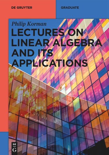 Lectures on Linear Algebra and its Applications (PDF/EPUB Version)
