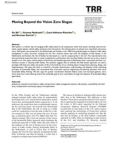 Moving Beyond the Vision Zero Slogan (PDF/EPUB Version)
