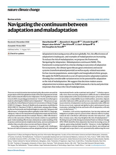Navigating the continuum between adaptation and maladaptation (PDF/EPUB Version)
