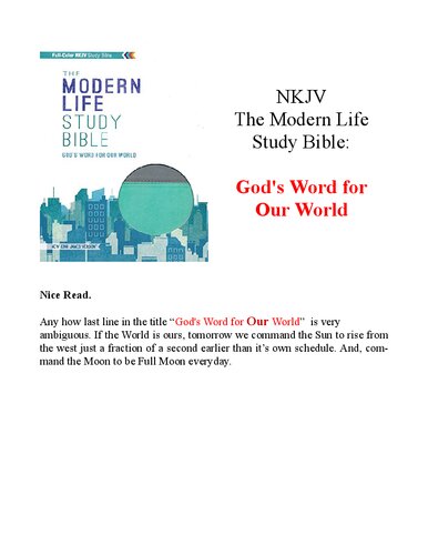 NKJV, The Modern Life Study Bible: God's Word for HIS World (PDF/EPUB Version)
