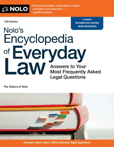 Nolo's Encyclopedia of Everyday Law: Answers to Your Most Frequently Asked Legal Questions (PDF/EPUB Version)
