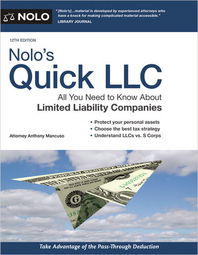 Nolo's Quick LLC: All You Need to Know About Limited Liability Companies (PDF/EPUB Version)
