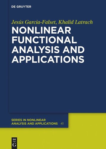Nonlinear Functional Analysis and Applications (PDF/EPUB Version)
