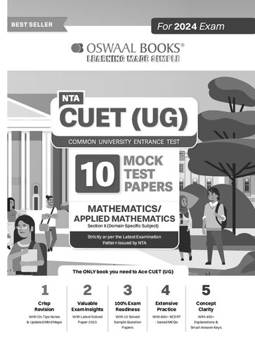 NTA CUET (UG) 10 Mock Test Sample Question Papers Applied Maths/Mathematics (2024) (PDF/EPUB Version)
