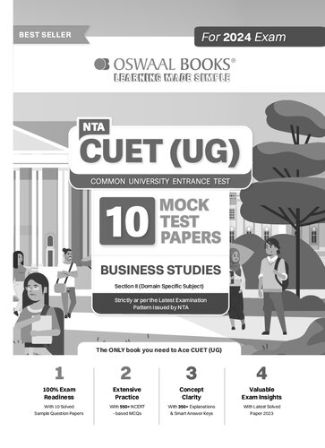NTA CUET (UG) 10 Mock Test Sample Question Papers Business Studies (2024) (PDF/EPUB Version)
