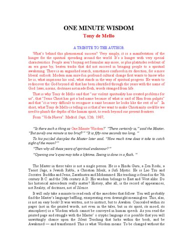 One Minute Wisdom (PDF/EPUB Version)
