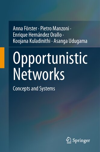 Opportunistic Networks: Concepts and Systems (PDF/EPUB Version)