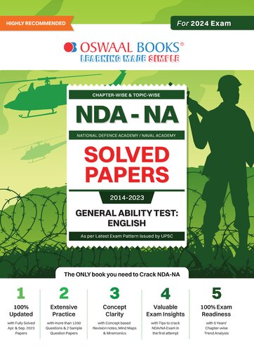Oswaal NDA-NA (National Defence Academy / Naval Academy) Chapterwise & Topicwise Solved Papers (2014-2023) General Ability Test: English For 2024 Exam (PDF/EPUB Version)
