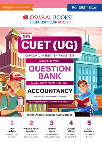 Oswaal NTA CUET (UG)| Question Bank Chapterwise & Topicwise Accountancy For 2024 Exam (PDF/EPUB Version)
